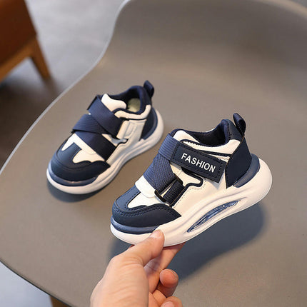 Kids Boys Running Primary School Students Faux Leather Sneakers