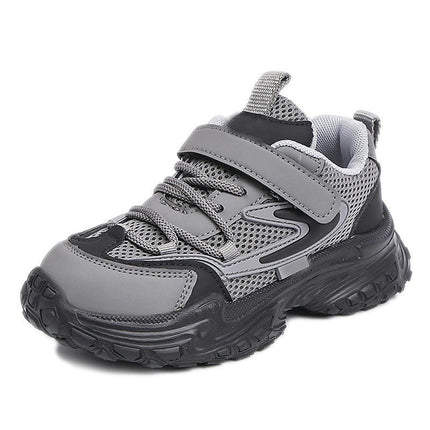 Boys Running Shoes Anti Slip Lightweight Faux Leather Sneakers