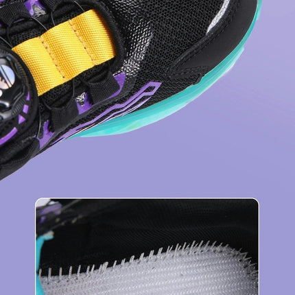 Boys Running Sneakers Anti Slip Faux Leather Lightweight Sneakers
