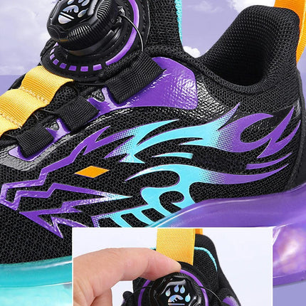Boys Running Sneakers Anti Slip Faux Leather Lightweight Sneakers