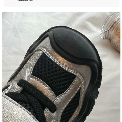 Children Running Sneaker Boys Faux Leather Outdoor Schoonl Sneaker