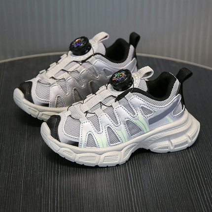 Kids Sneakers Boys Running Faux Leather Sports Casual Sneakers