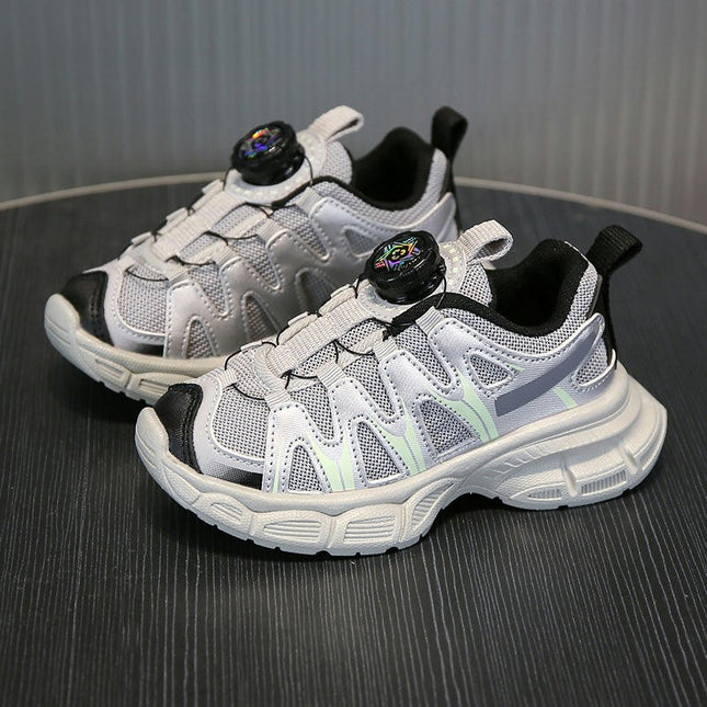 Kids Sneakers Boys Running Faux Leather Sports Casual Sneakers