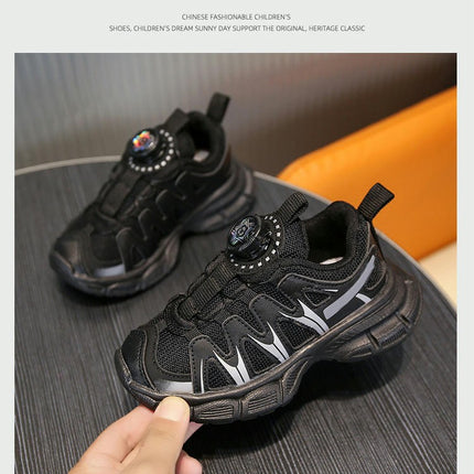 Kids Sneakers Boys Running Faux Leather Sports Casual Sneakers