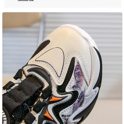 Boys Running Shoes Casual Versatile Thick Sole Student Sneakers
