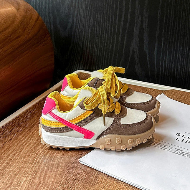 Girls Platform Sneakers Lace Up Casual Fashion Walking Sport Shoes