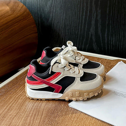 Girls Platform Sneakers Lace Up Casual Fashion Walking Sport Shoes