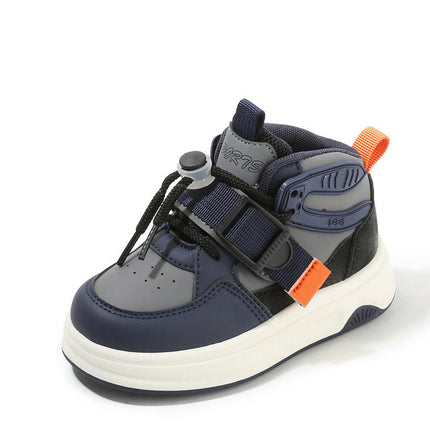 Kids Boys High Top Sneaker Fashion Faux Leather High Top Sneakers