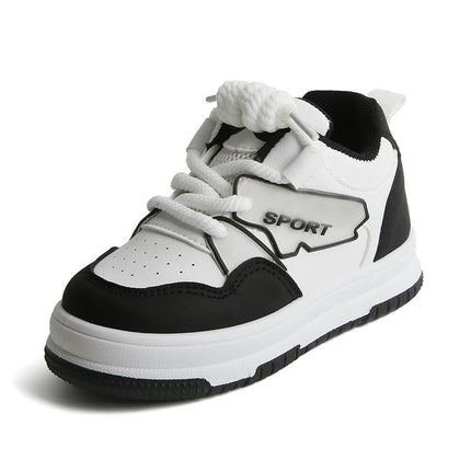 Boys Shoes Non Slip Soft Sole Faux Leather Lightweight Sneakers