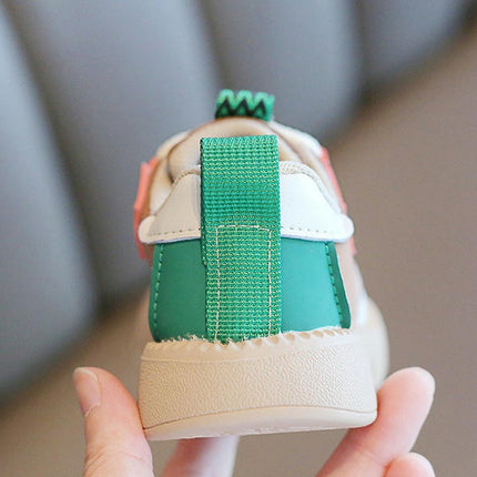 Boys Faux Leather Running Lightweight Sneakers for Little Toddler