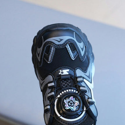 Boys Running Sneakers Faux Leather Non Slip Athletic Sneakers