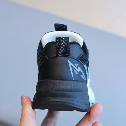 Boys Running Sneakers Faux Leather Non Slip Athletic Sneakers