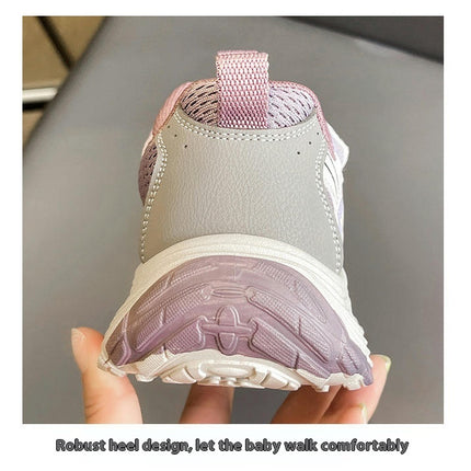 Boys Sneakers Lightweight Mesh Faux Leather Running Sneakers