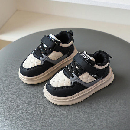 Kid Comfort Casual Faux Leather Fashion Walking Sneaker for Little Boys