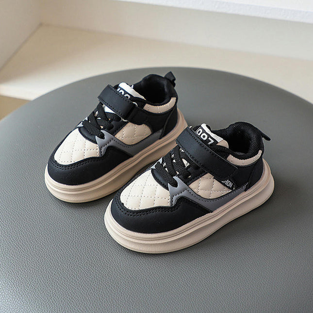 Kid Comfort Casual Faux Leather Fashion Walking Sneaker for Little Boys