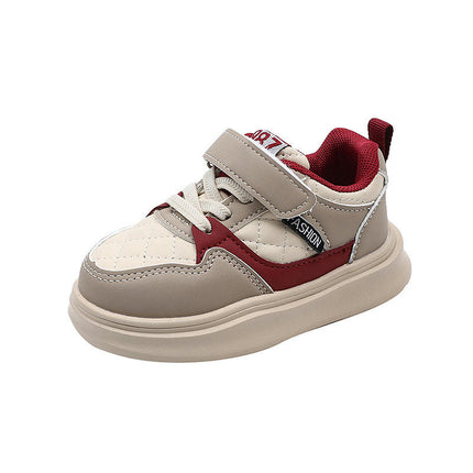 Kid Comfort Casual Faux Leather Fashion Walking Sneaker for Little Boys