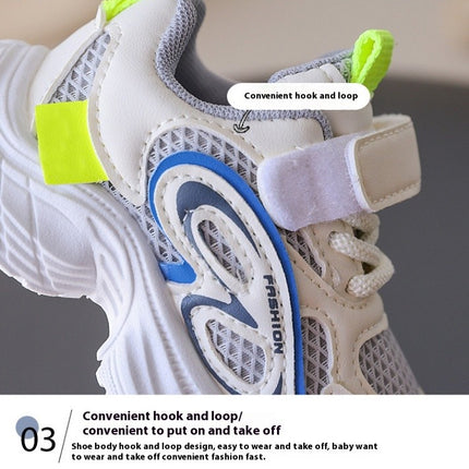 Toddler Athletic Shoes Faux Leather Walking Fashion Sneakers for Boys