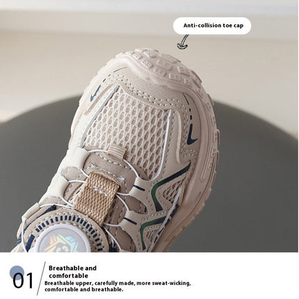 Boys Non Slip Sneakers Faux Leather Walking Lightweight Sport Athletic Shoes