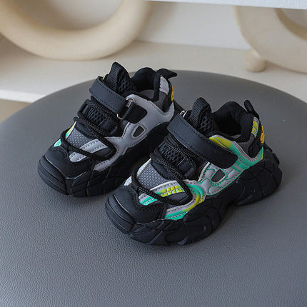 Kids Boy Faux Leather Casual Sneakers for Walking Running School