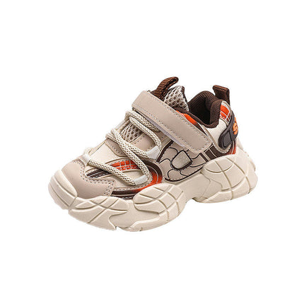 Kids Boy Faux Leather Casual Sneakers for Walking Running School