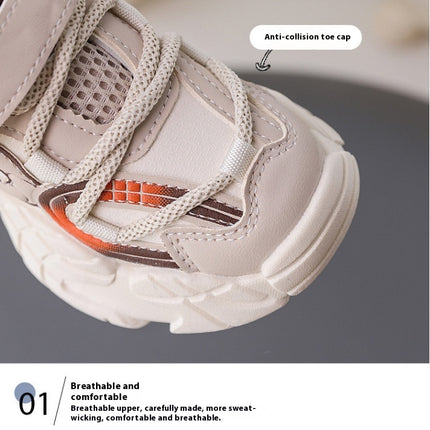 Kids Boy Faux Leather Casual Sneakers for Walking Running School