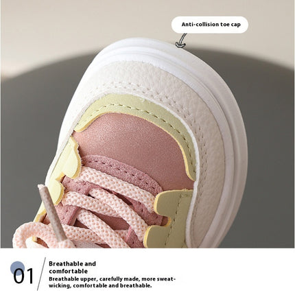 Toddler Boys Faux Leather Walking Sneakers Anti Slip Sole Step Shoes