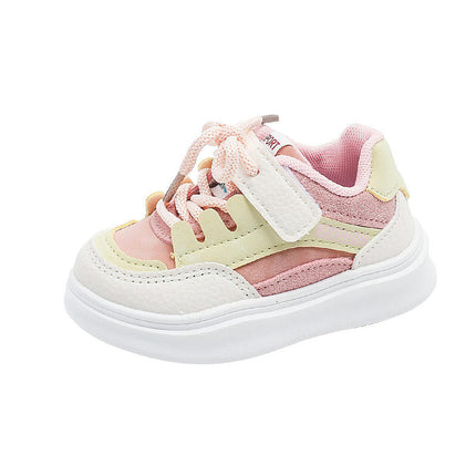 Toddler Boys Faux Leather Walking Sneakers Anti Slip Sole Step Shoes