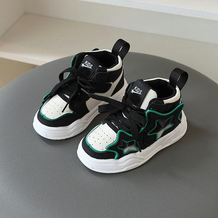 Little Children Boys Spring and Autumn Faux Leather Walking Sports Shoes