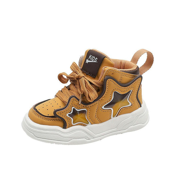 Little Children Boys Spring and Autumn Faux Leather Walking Sports Shoes