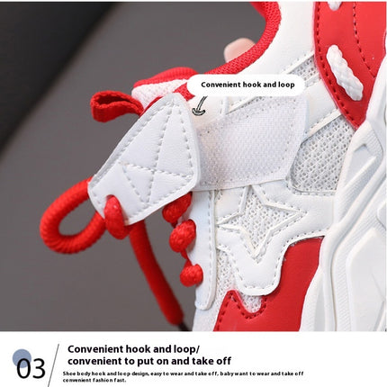 Toddler Sport Shoes Boys Spring and Autumn Mesh Breathable Shoes