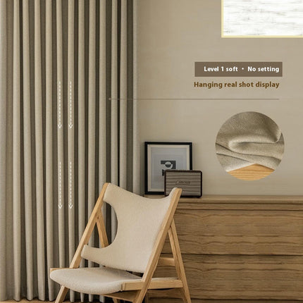 2 Panels Blackout Curtain Modern Simple Drapery Thermal Insulated Hooks Top