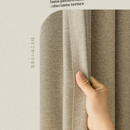 2 Panels Blackout Curtain Modern Simple Drapery Thermal Insulated Hooks Top