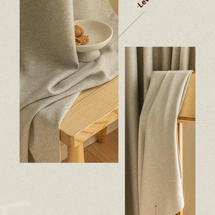 2 Panels Blackout Curtain Modern Simple Drapery Thermal Insulated Hooks Top