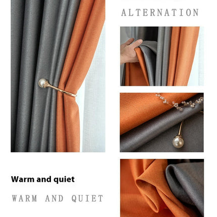 2 Panels Treatments Blackout Curtains for Living Room,Simple Drapes Hooks Top