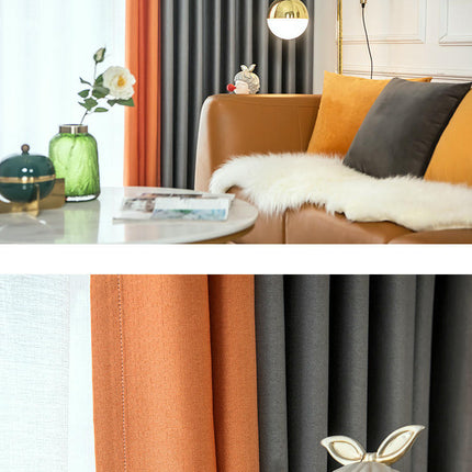 2 Panels Treatments Blackout Curtains for Living Room,Simple Drapes Hooks Top