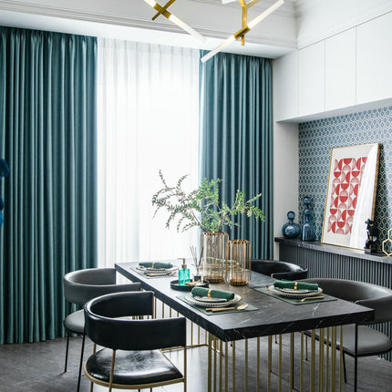 2 Panels Treatments Blackout Curtains for Room,Modern Simple Drapes Hooks Top