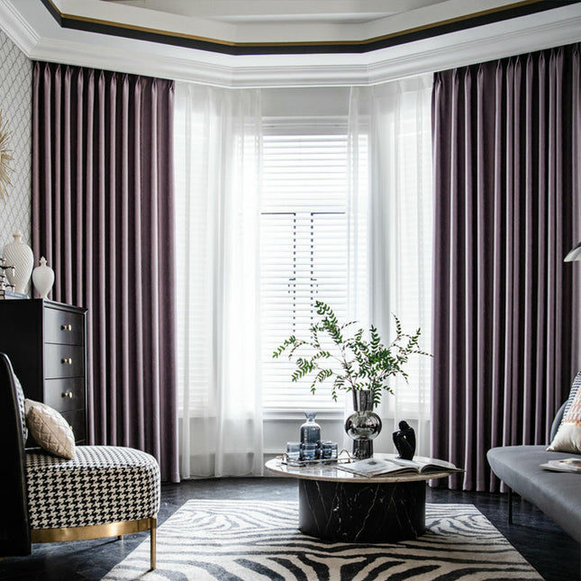 2 Panels Treatments Blackout Curtains for Room,Modern Simple Drapes Hooks Top