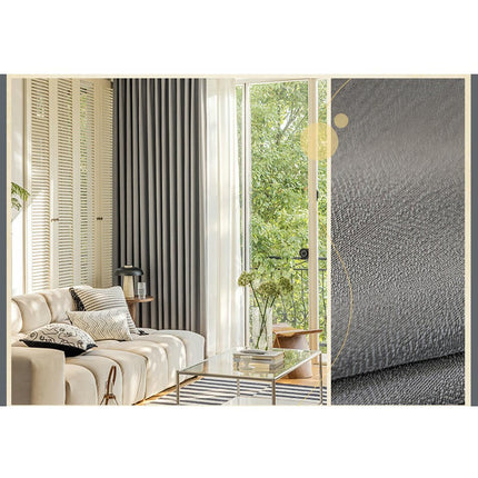 2 Panels Blackout Curtains Texture Patterns Drapes Window Treatments Hooks Top 1
