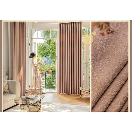 2 Panels Blackout Curtains Texture Patterns Drapes Window Treatments Hooks Top 1