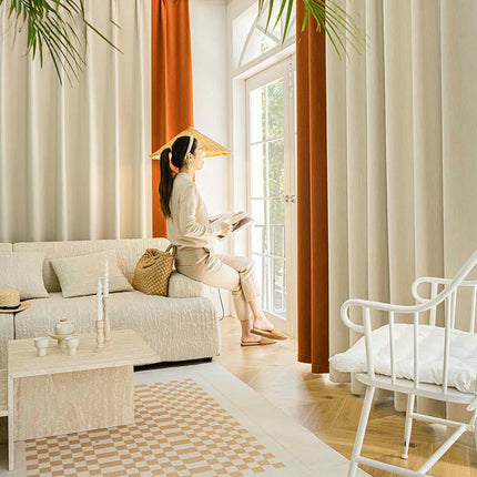 2 Panels Blackout Curtains Texture Patterns Drapes Window Treatments Hooks Top