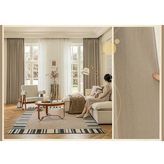 2 Panels Blackout Curtains Texture Patterns Drapes Window Treatments Hooks Top