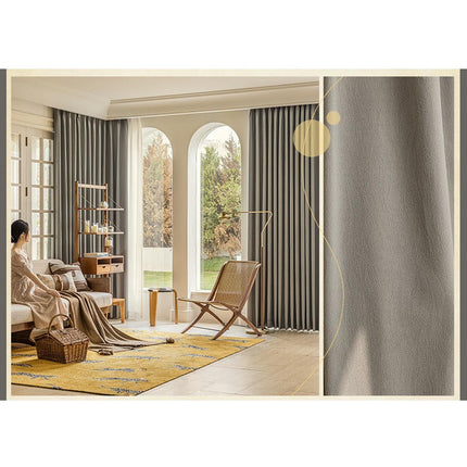 2 Panels Blackout Curtains Texture Patterns Drapes Window Treatments Hooks Top 1