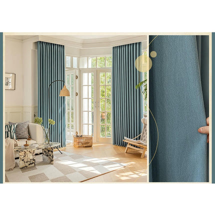 2 Panels Blackout Curtains Texture Patterns Drapes Window Treatments Hooks Top 1