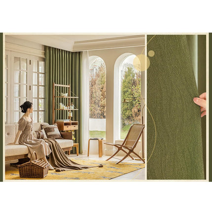 2 Panels Blackout Curtains Texture Patterns Drapes Window Treatments Hooks Top