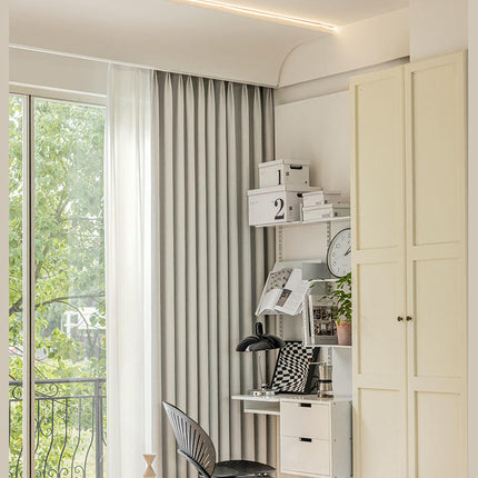 Curtains Pinch Pleated 2 Panels Thermal Insulated Window Drapes Hooks Top