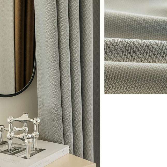 2 Panels Faux Linen Blackout Curtains Curtains for Living Room Hooks Top
