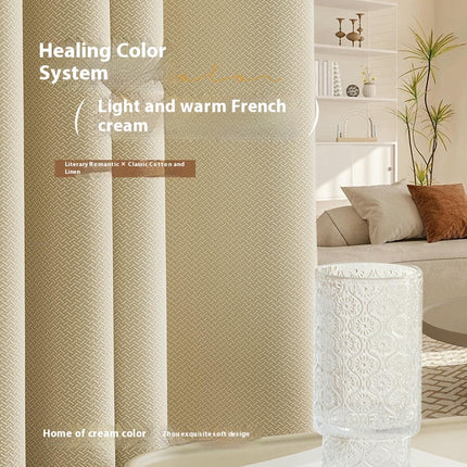 2 Panels Faux Linen Blackout Curtains Curtains for Living Room Hooks Top