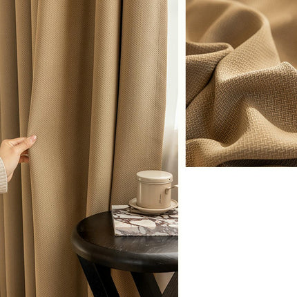 2 Panels Faux Linen Blackout Curtains Curtains for Living Room Hooks Top