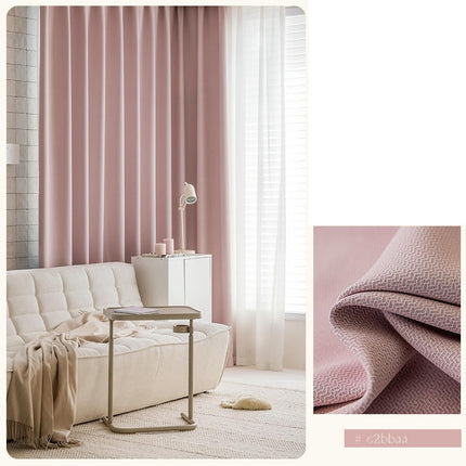 2 Panels Linen 100% Blackout Curtains Modern Darkening Curtains Hooks Top