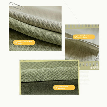 2 Panels Linen 100% Blackout Curtains Modern Darkening Curtains Hooks Top